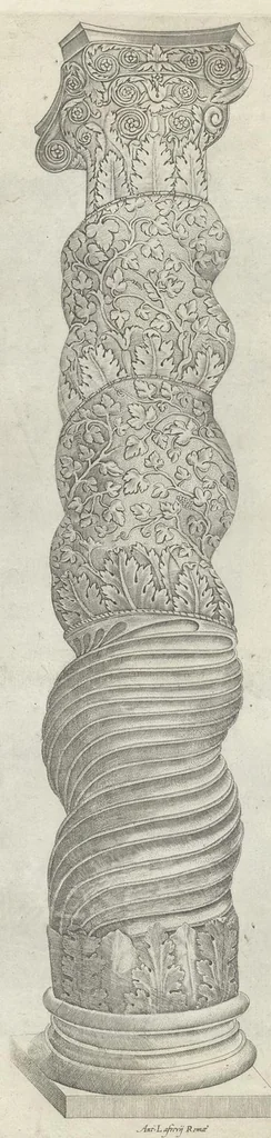 An illustration from Specvlvm Romanae magnificentiae : omnia fere qvaecvnq- in vrbe monvmenta extant partim ivxta antiqvam partim ivxta hodiernam formam accuratiss. delineata repraesentans : accesserunt non paucae tum antiquarum tum modernarum rerum urbis figurae nusquam antehac aeditae ..., 1544, leaf 10