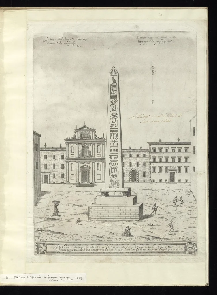 An illustration from Specvlvm Romanae magnificentiae : omnia fere qvaecvnq- in vrbe monvmenta extant partim ivxta antiqvam partim ivxta hodiernam formam accuratiss. delineata repraesentans : accesserunt non paucae tum antiquarum tum modernarum rerum urbis figurae nusquam antehac aeditae ..., 1544, leaf 46
