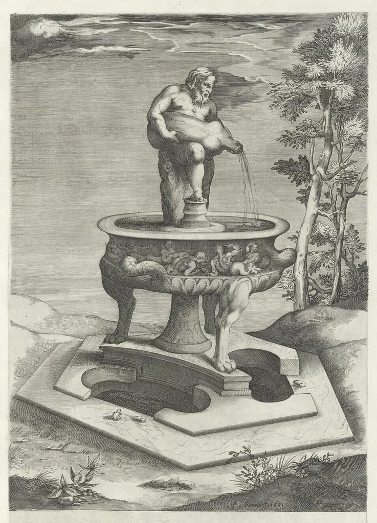 An illustration from Specvlvm Romanae magnificentiae : omnia fere qvaecvnq- in vrbe monvmenta extant partim ivxta antiqvam partim ivxta hodiernam formam accuratiss. delineata repraesentans : accesserunt non paucae tum antiquarum tum modernarum rerum urbis figurae nusquam antehac aeditae ..., 1544, leaf 74