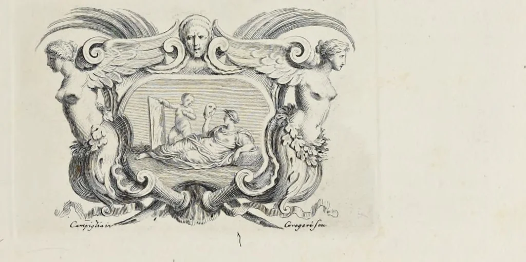 An illustration from Serie di ritratti degli eccellenti pittori : dipinti di propria mano che esistono nell'Imperial galleria di Firenze, 1752, leaf 136