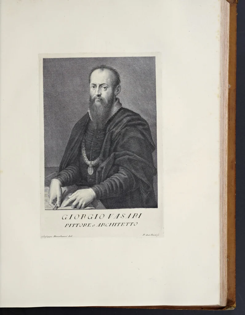 An illustration from Serie di ritratti degli eccellenti pittori : dipinti di propria mano che esistono nell'Imperial galleria di Firenze, 1752, leaf 184