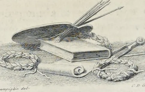 An illustration from Serie di ritratti degli eccellenti pittori : dipinti di propria mano che esistono nell'Imperial galleria di Firenze, 1752, leaf 349