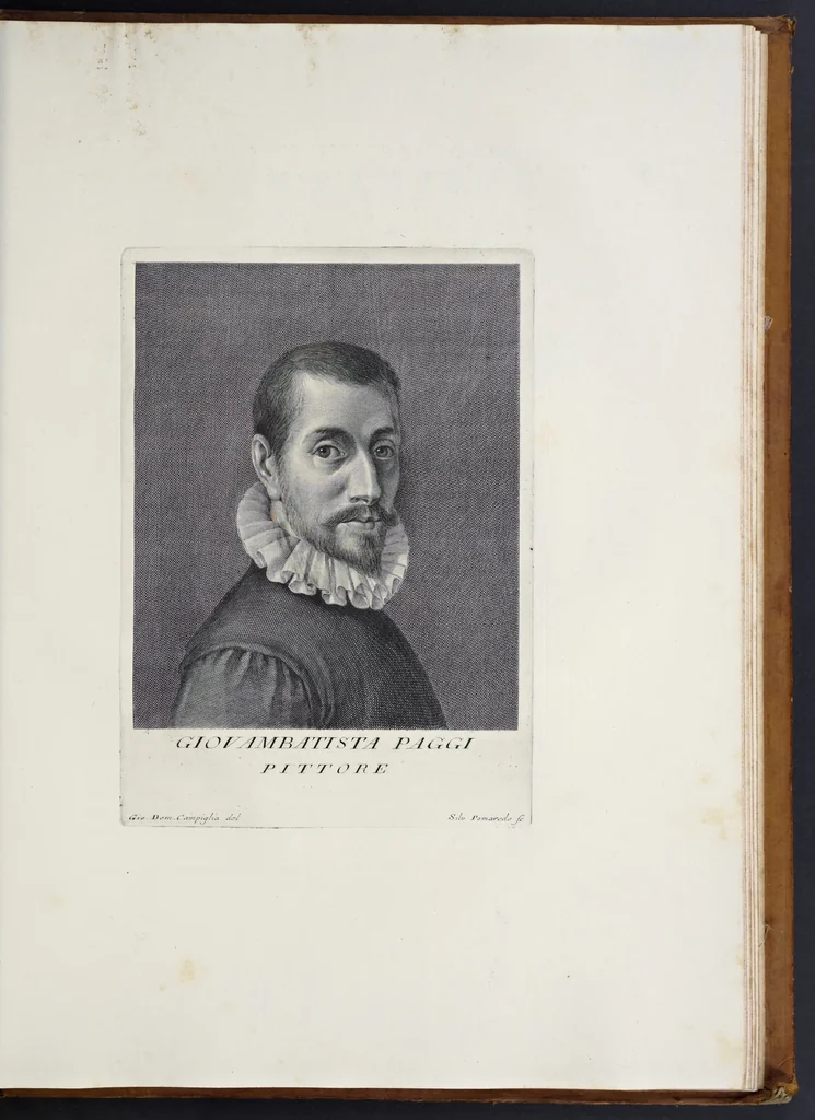 An illustration from Serie di ritratti degli eccellenti pittori : dipinti di propria mano che esistono nell'Imperial galleria di Firenze, 1752, leaf 374