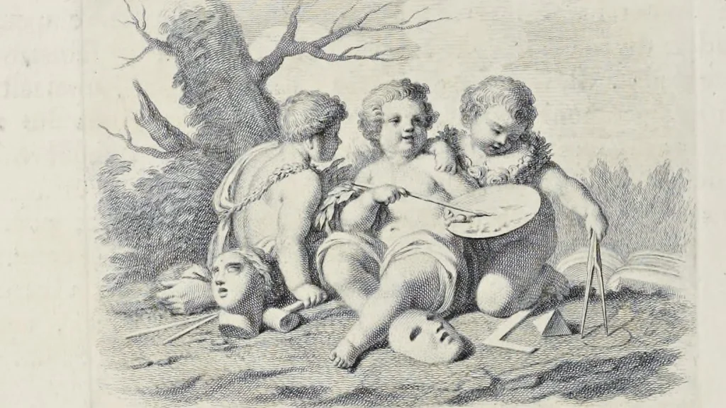 An illustration from Serie di ritratti degli eccellenti pittori : dipinti di propria mano che esistono nell'Imperial galleria di Firenze, 1752, leaf 85