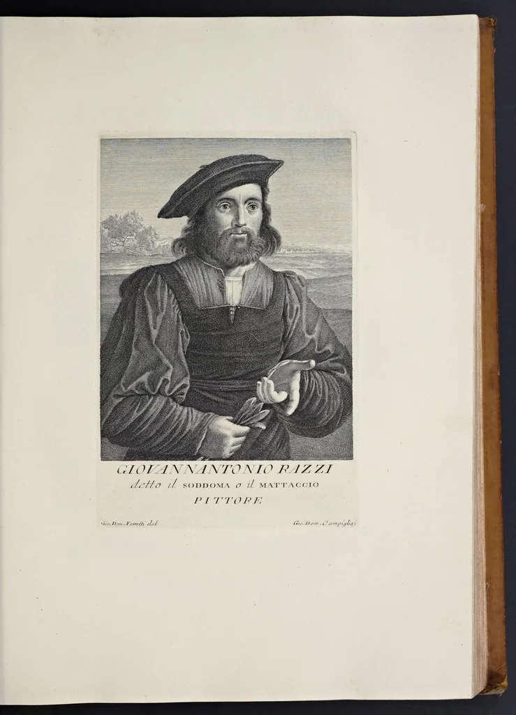 An illustration from Serie di ritratti degli eccellenti pittori : dipinti di propria mano che esistono nell'Imperial galleria di Firenze, 1752, leaf 86