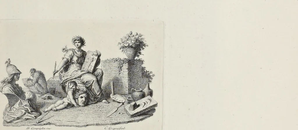 An illustration from Serie di ritratti degli eccellenti pittori : dipinti di propria mano che esistono nell'Imperial galleria di Firenze, 1752, leaf 124