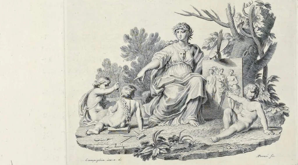 An illustration from Serie di ritratti degli eccellenti pittori : dipinti di propria mano che esistono nell'Imperial galleria di Firenze, 1752, leaf 137