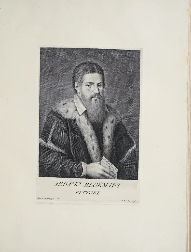 An illustration from Serie di ritratti degli eccellenti pittori : dipinti di propria mano che esistono nell'Imperial galleria di Firenze, 1752, leaf 150