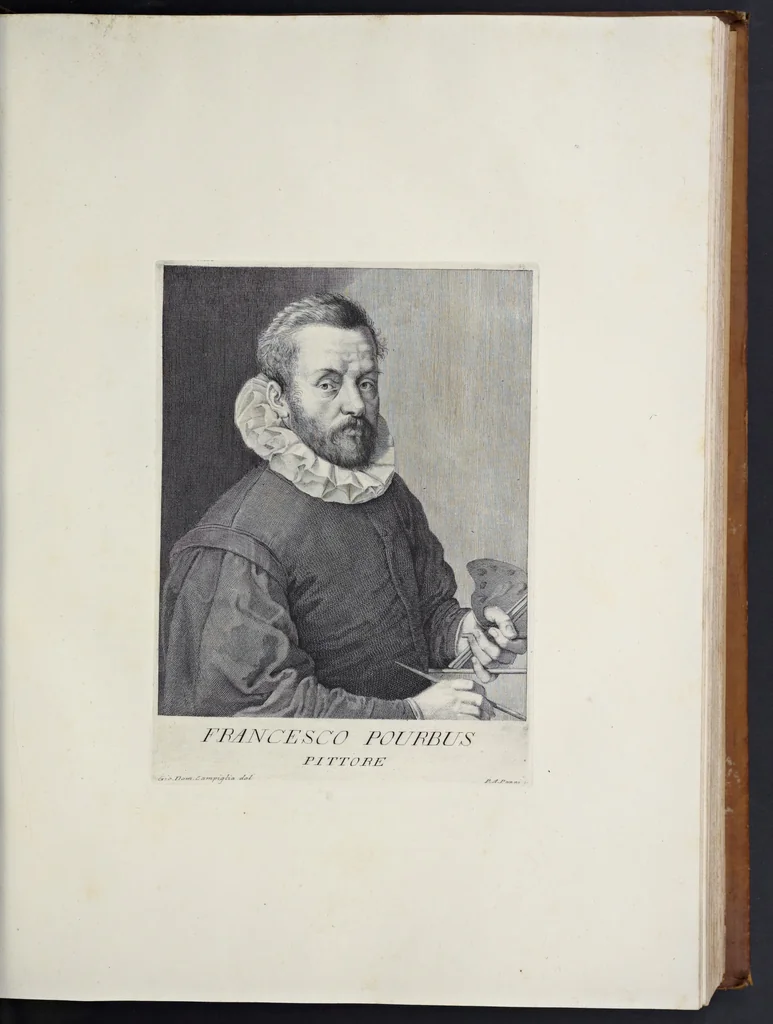 An illustration from Serie di ritratti degli eccellenti pittori : dipinti di propria mano che esistono nell'Imperial galleria di Firenze, 1752, leaf 160