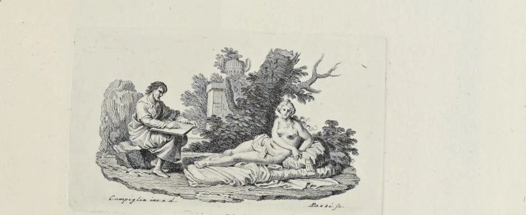 An illustration from Serie di ritratti degli eccellenti pittori : dipinti di propria mano che esistono nell'Imperial galleria di Firenze, 1752, leaf 164