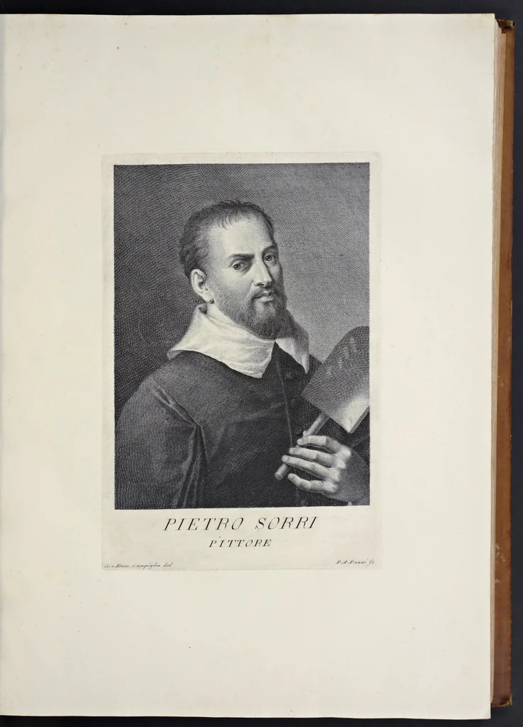 An illustration from Serie di ritratti degli eccellenti pittori : dipinti di propria mano che esistono nell'Imperial galleria di Firenze, 1752, leaf 18