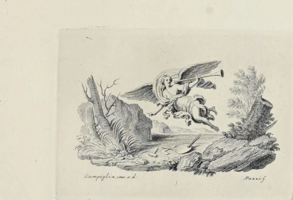 An illustration from Serie di ritratti degli eccellenti pittori : dipinti di propria mano che esistono nell'Imperial galleria di Firenze, 1752, leaf 184