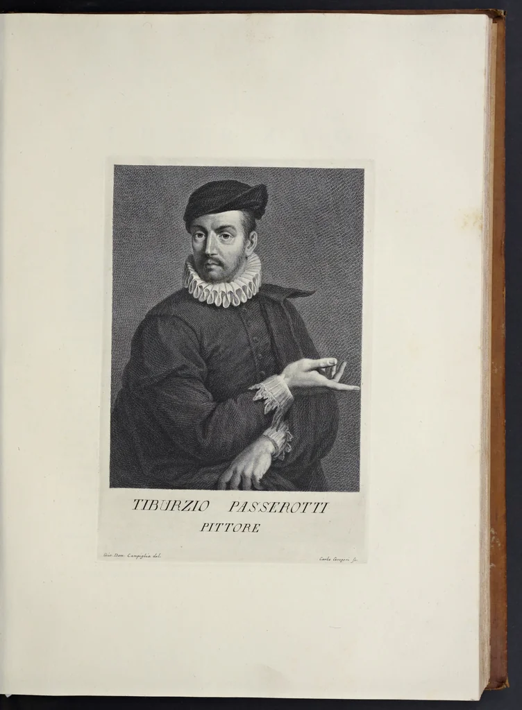 An illustration from Serie di ritratti degli eccellenti pittori : dipinti di propria mano che esistono nell'Imperial galleria di Firenze, 1752, leaf 206