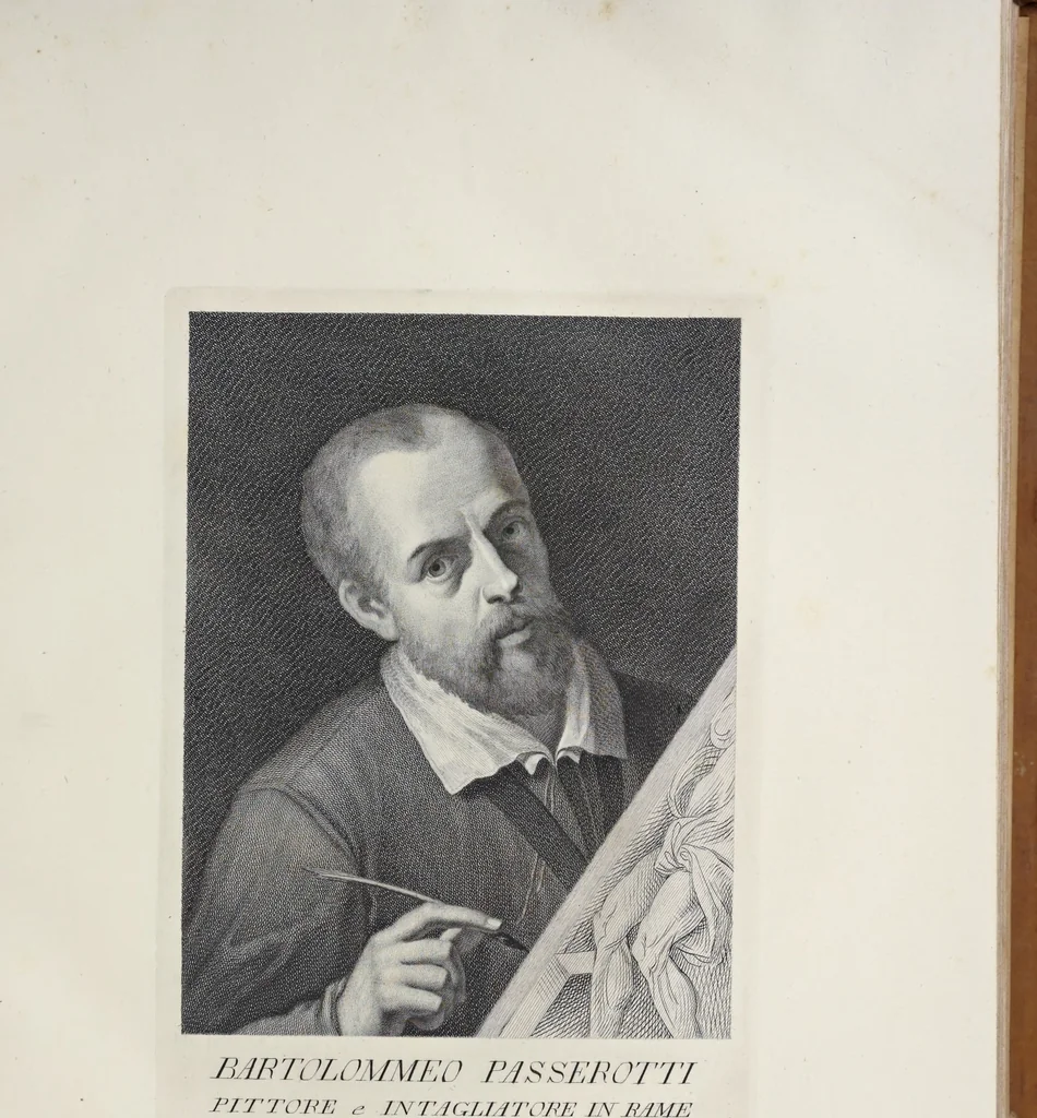 An illustration from Serie di ritratti degli eccellenti pittori : dipinti di propria mano che esistono nell'Imperial galleria di Firenze, 1752, leaf 34