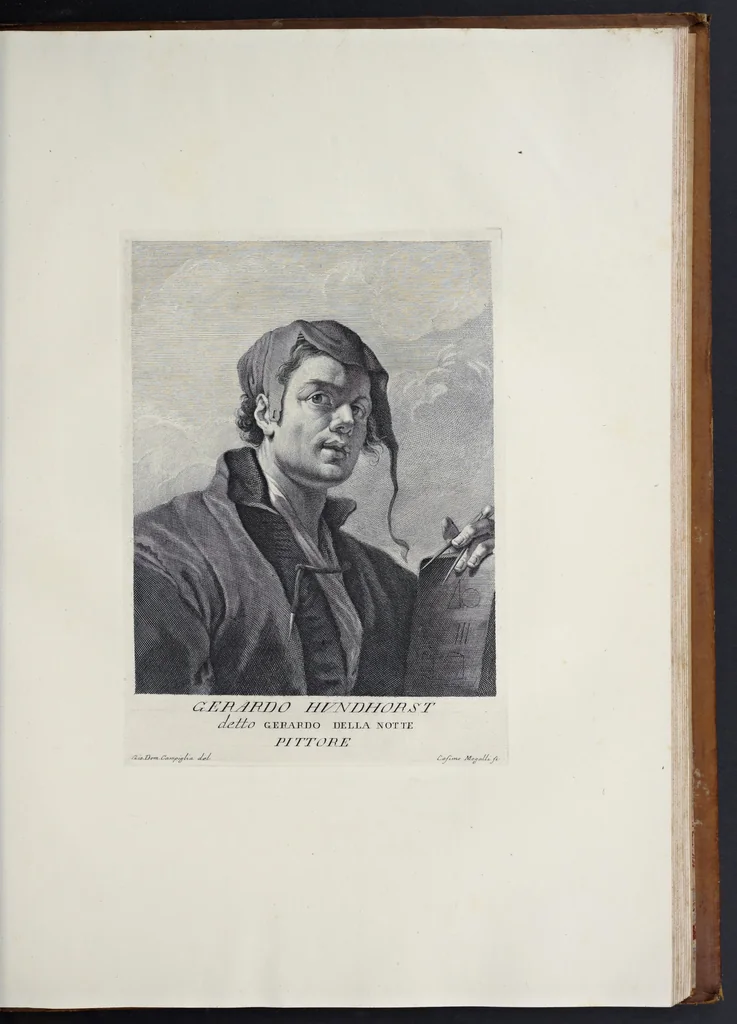 An illustration from Serie di ritratti degli eccellenti pittori : dipinti di propria mano che esistono nell'Imperial galleria di Firenze, 1752, leaf 360