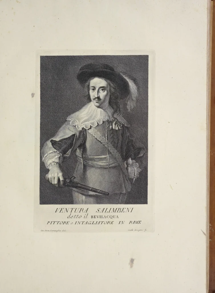 An illustration from Serie di ritratti degli eccellenti pittori : dipinti di propria mano che esistono nell'Imperial galleria di Firenze, 1752, leaf 48