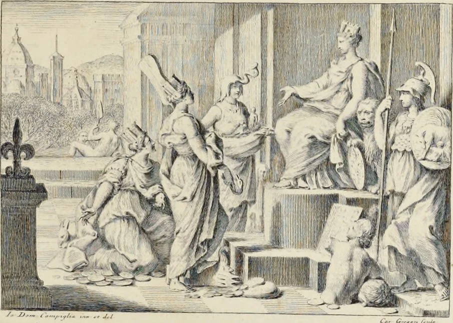 An illustration from Serie di ritratti degli eccellenti pittori : dipinti di propria mano che esistono nell'Imperial galleria di Firenze, 1752, leaf 6