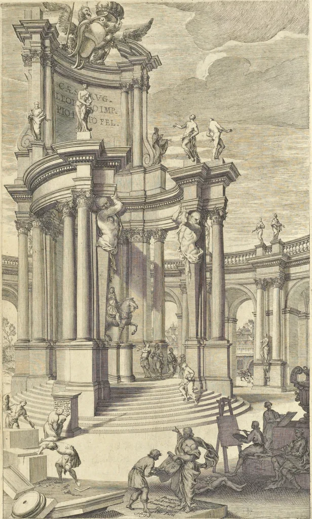 An illustration from Perspectiva pictorum et architectorum, 1693, leaf 10