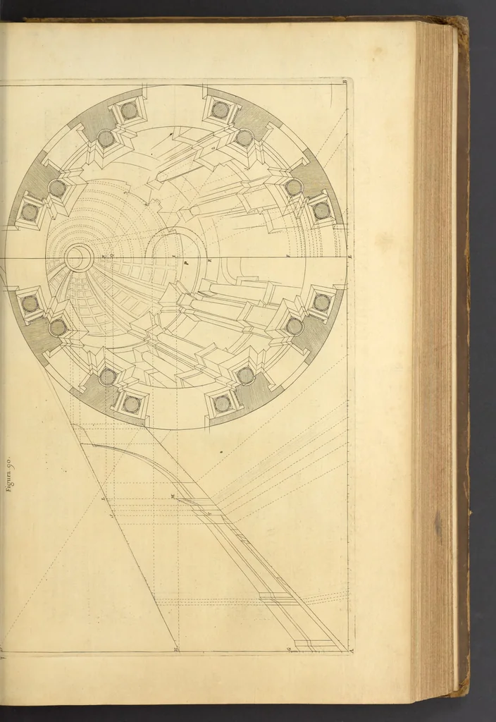 An illustration from Perspectiva pictorum et architectorum, 1693, leaf 200