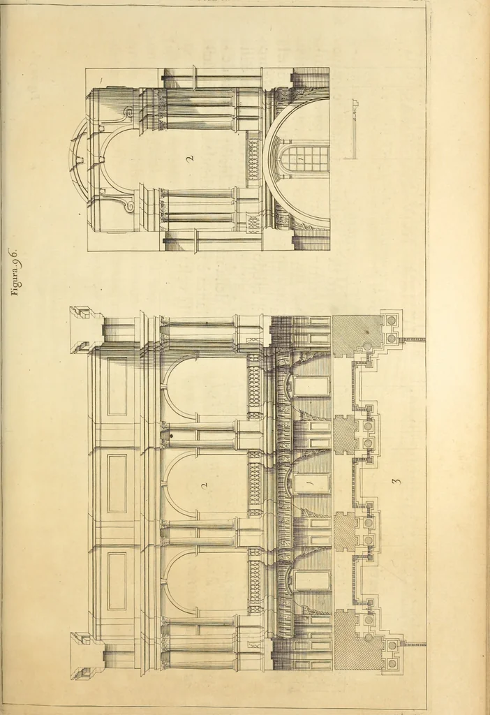 An illustration from Perspectiva pictorum et architectorum, 1693, leaf 212