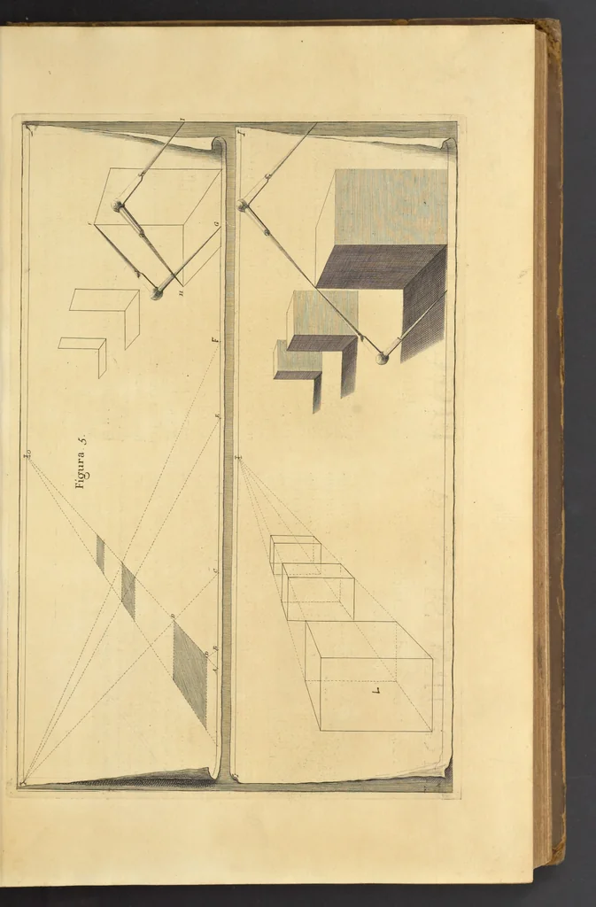 An illustration from Perspectiva pictorum et architectorum, 1693, leaf 28