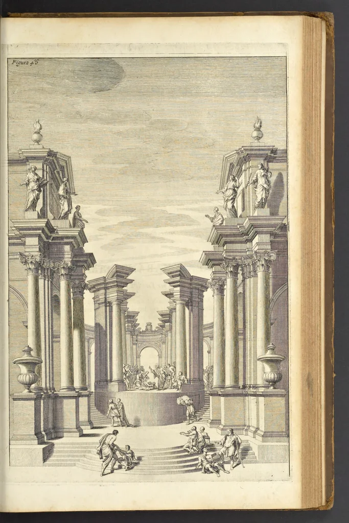 An illustration from Perspectiva pictorum et architectorum, 1693, leaf 344