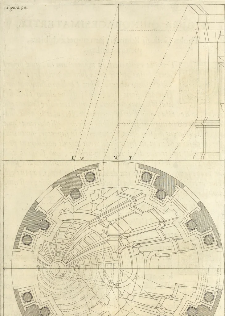 An illustration from Perspectiva pictorum et architectorum, 1693, leaf 352