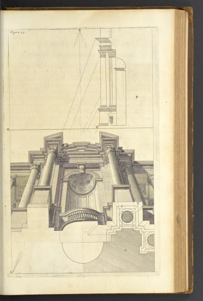 An illustration from Perspectiva pictorum et architectorum, 1693, leaf 358