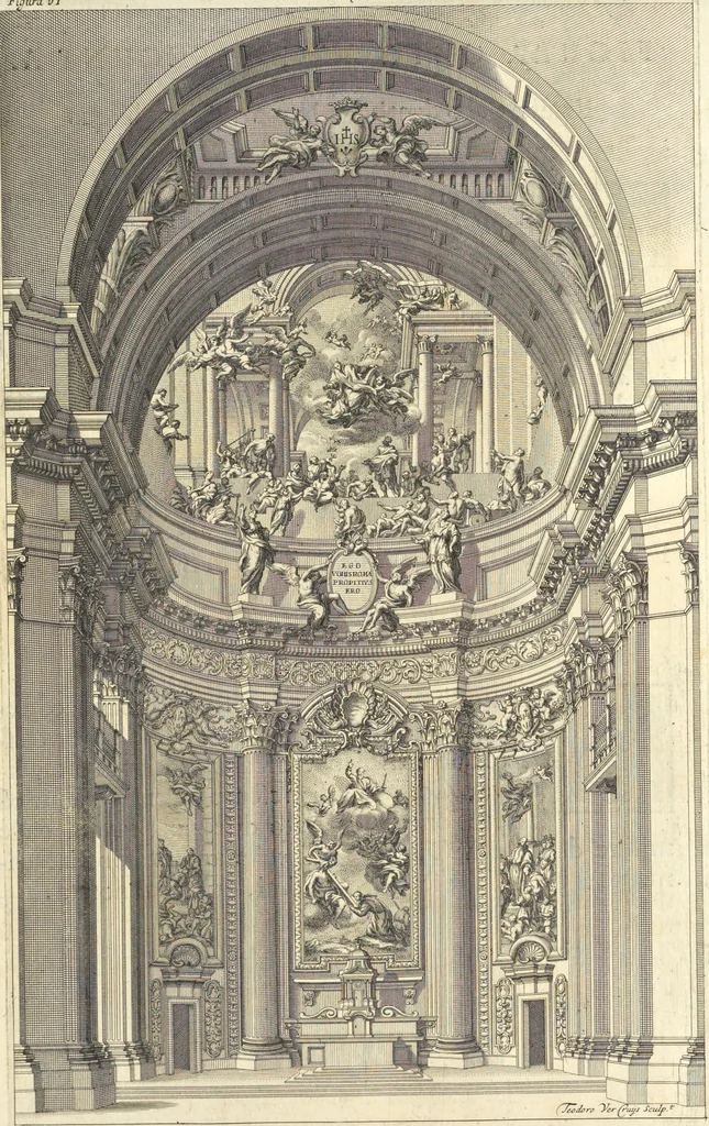 An illustration from Perspectiva pictorum et architectorum, 1693, leaf 410