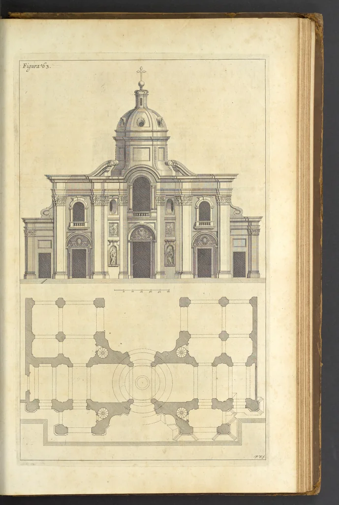 An illustration from Perspectiva pictorum et architectorum, 1693, leaf 414