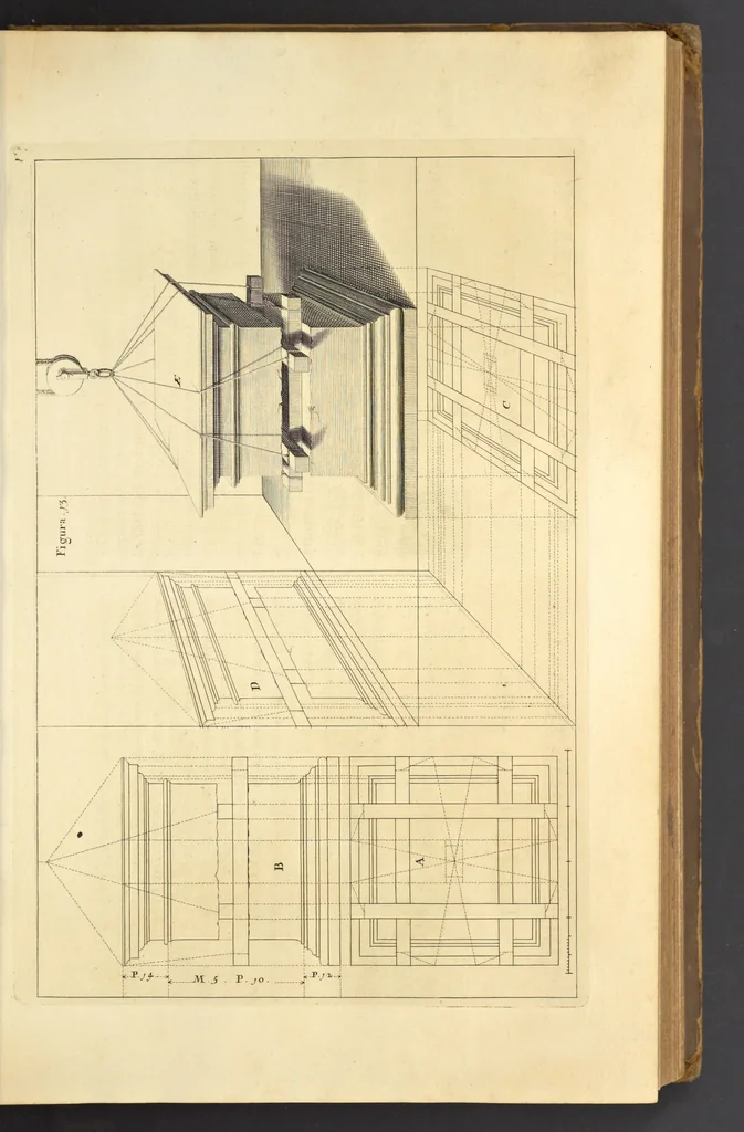 An illustration from Perspectiva pictorum et architectorum, 1693, leaf 44