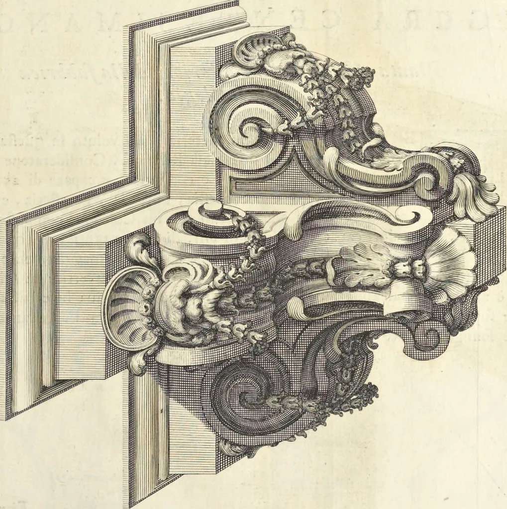 An illustration from Perspectiva pictorum et architectorum, 1693, leaf 444