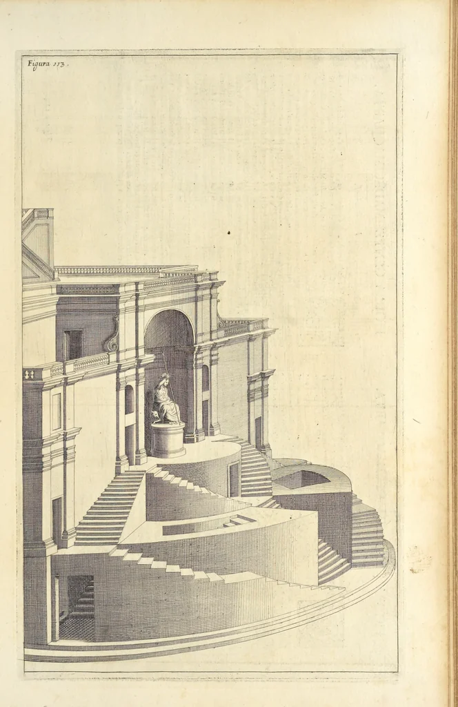 An illustration from Perspectiva pictorum et architectorum, 1693, leaf 452