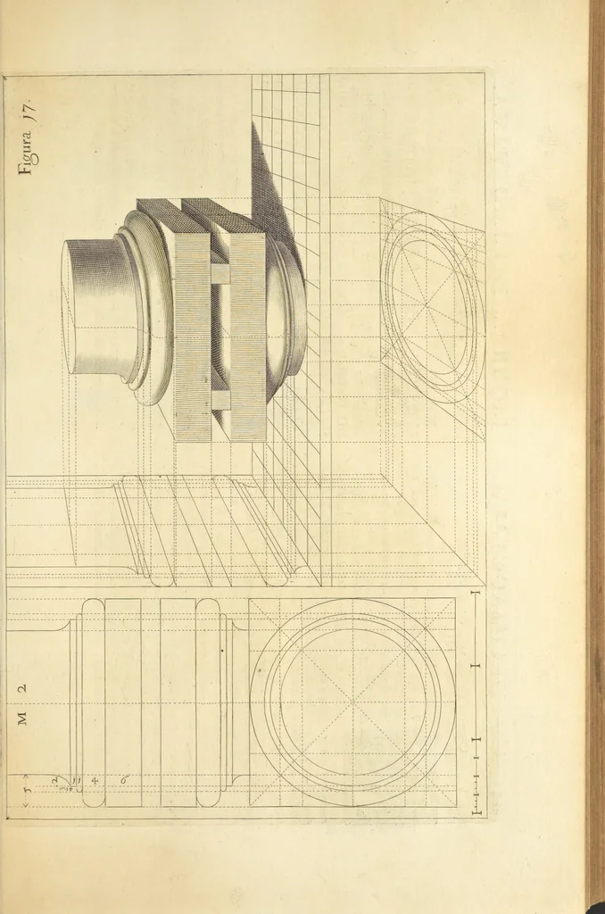 An illustration from Perspectiva pictorum et architectorum, 1693, leaf 52