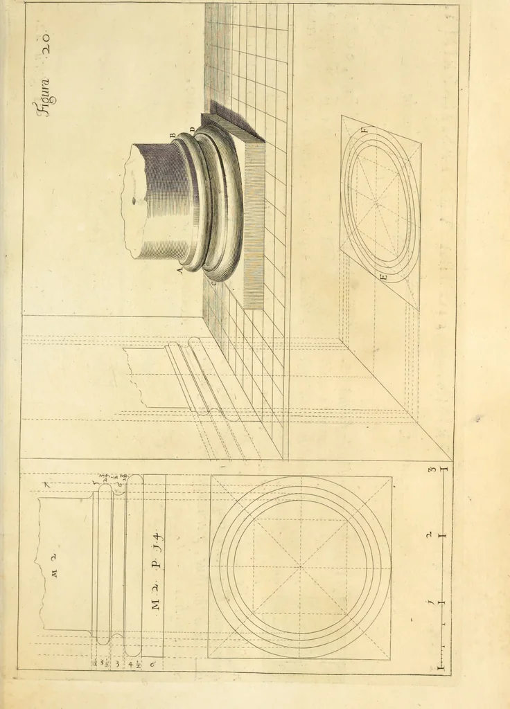 An illustration from Perspectiva pictorum et architectorum, 1693, leaf 58