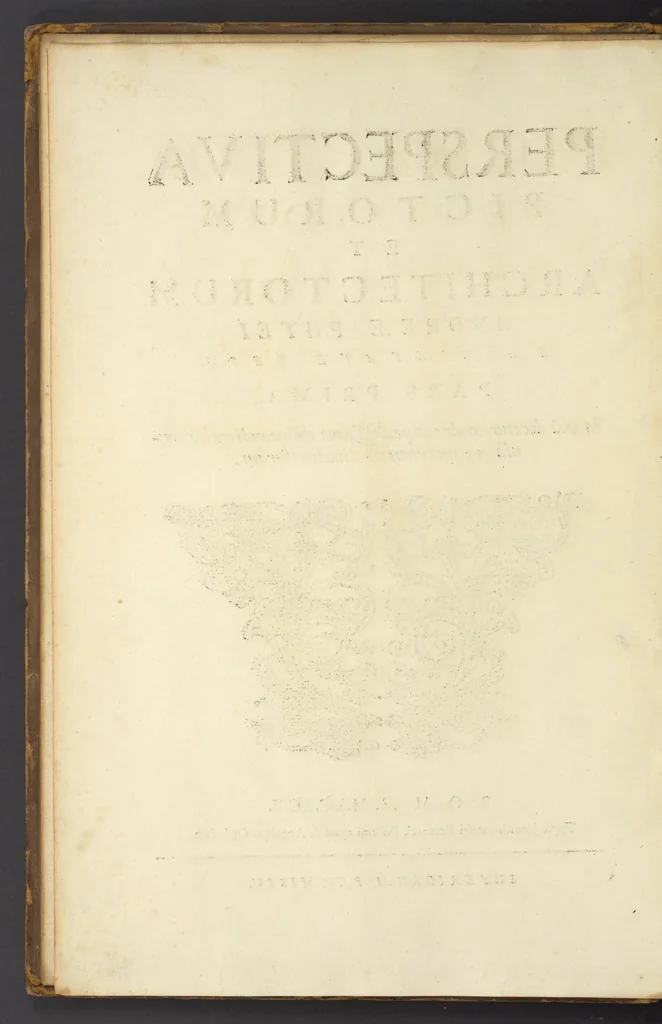 An illustration from Perspectiva pictorum et architectorum, 1693, leaf 7