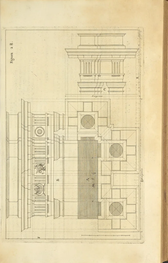 An illustration from Perspectiva pictorum et architectorum, 1693, leaf 74