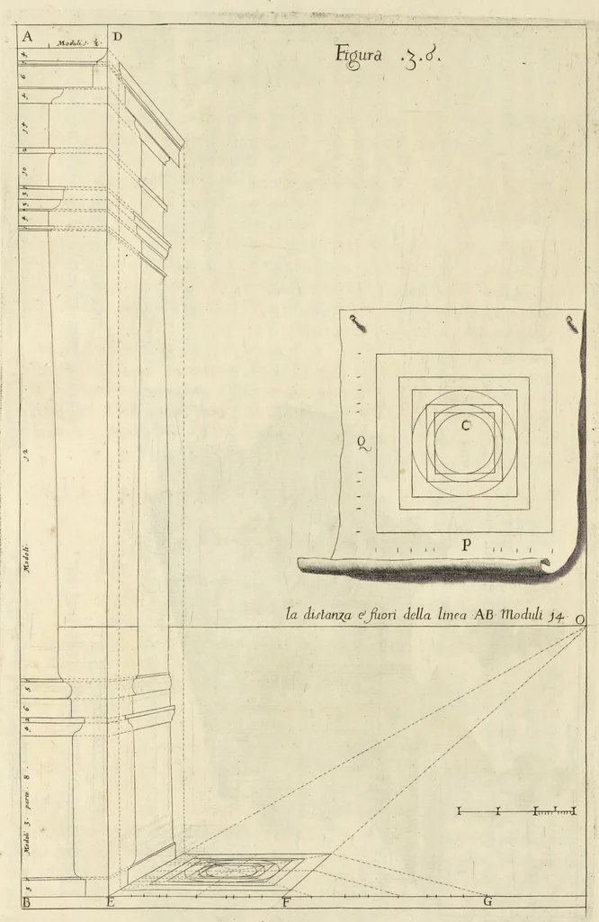 An illustration from Perspectiva pictorum et architectorum, 1693, leaf 89