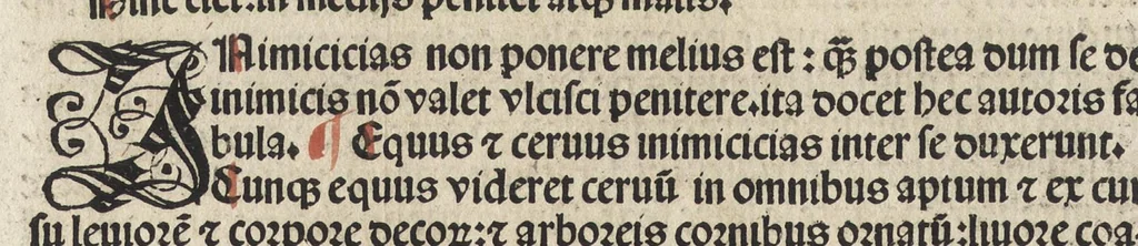 An illustration from Esopi appologi siue mythologi cum quibusdam carminum et fabularum additionibus, 1501, leaf 135
