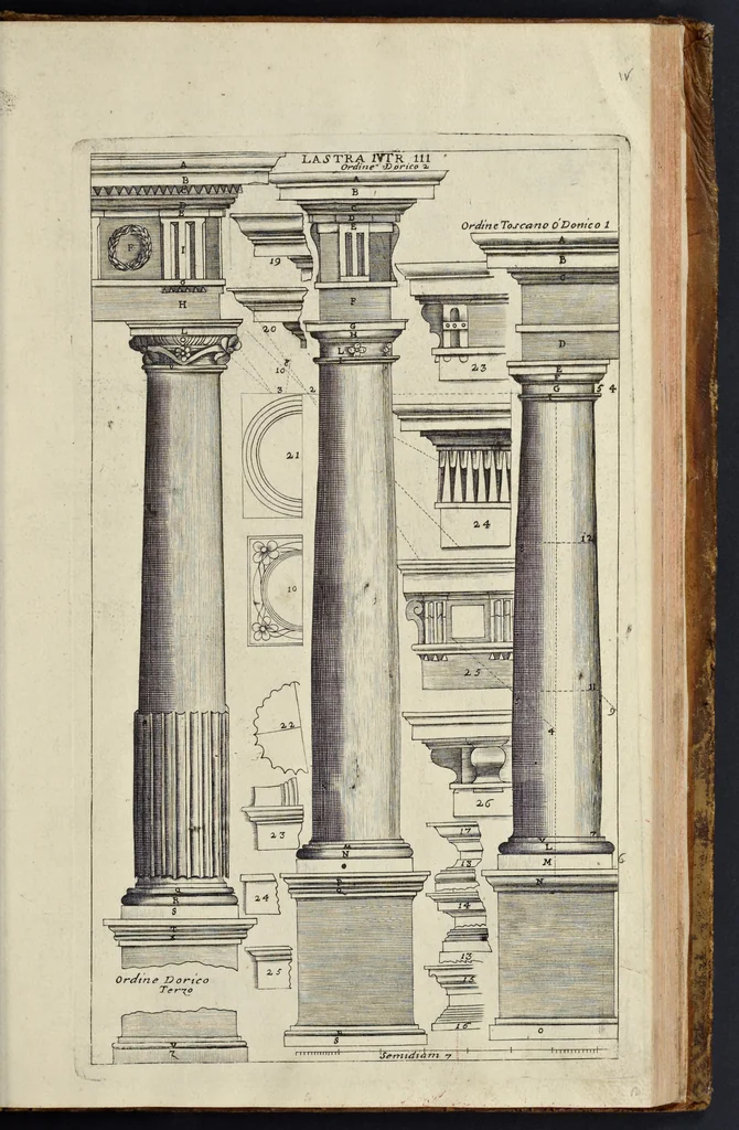 An illustration from Architettura civile : opera postuma, 1737, leaf 338