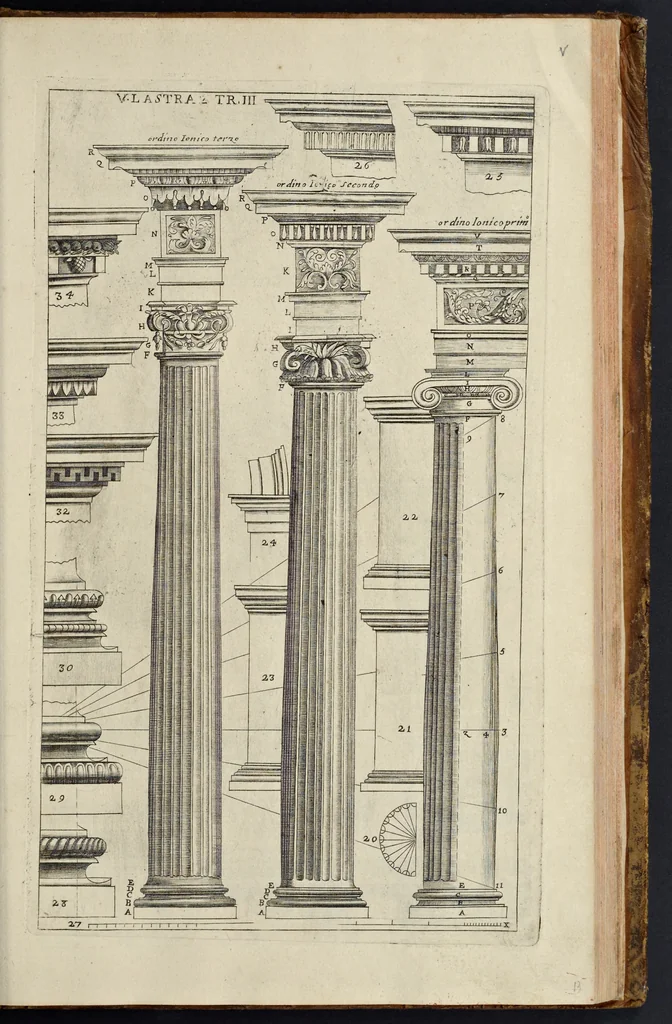 An illustration from Architettura civile : opera postuma, 1737, leaf 340