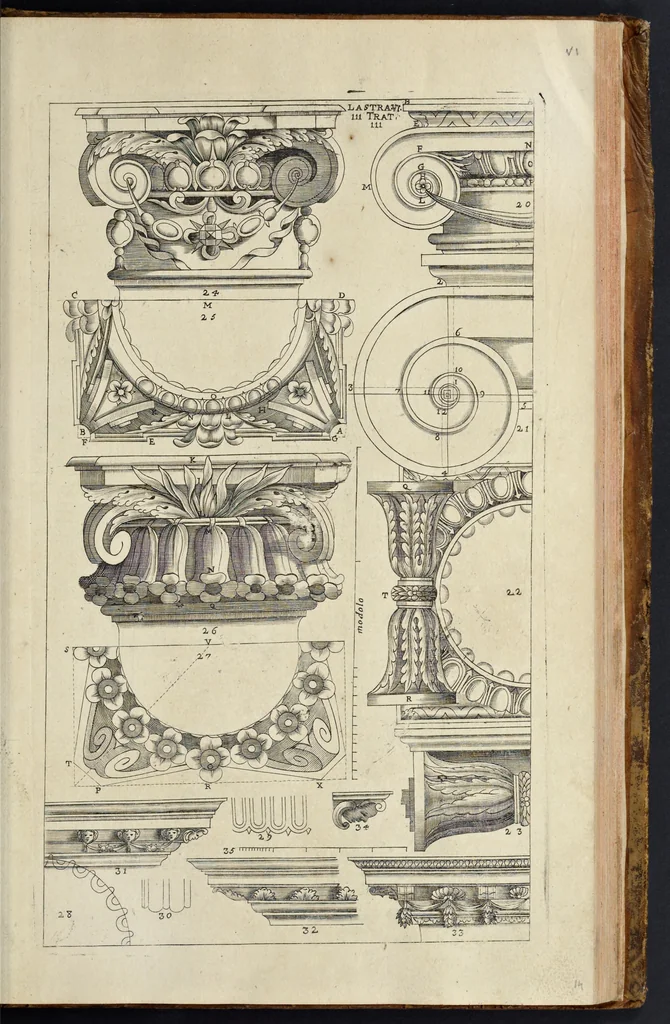 An illustration from Architettura civile : opera postuma, 1737, leaf 342