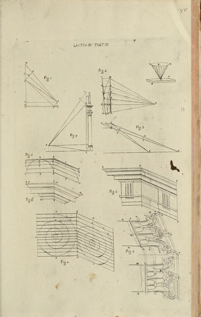 An illustration from Architettura civile : opera postuma, 1737, leaf 360