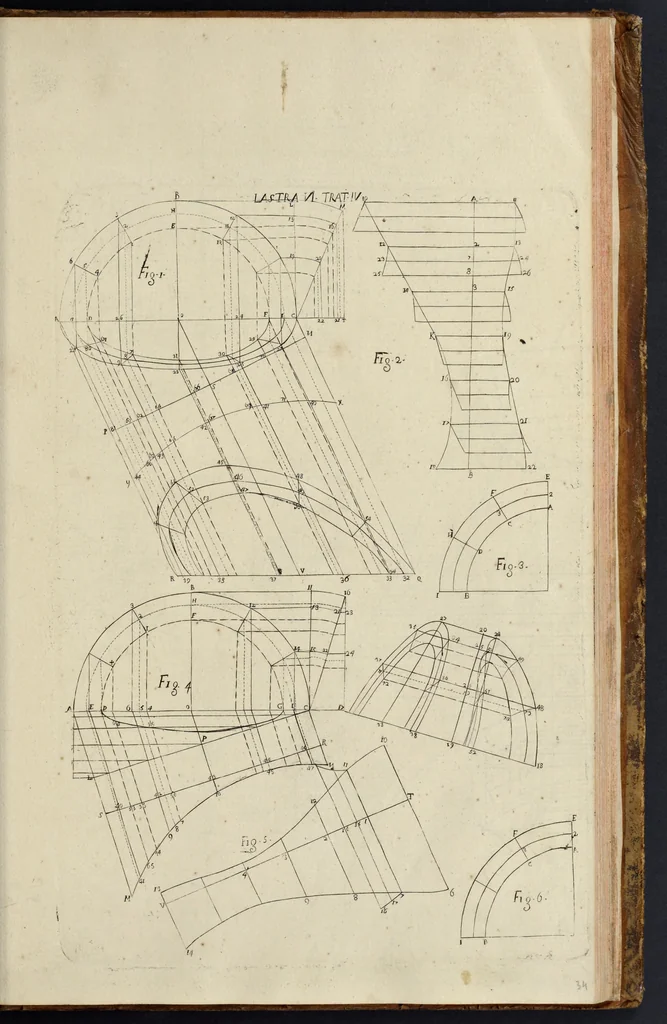 An illustration from Architettura civile : opera postuma, 1737, leaf 382
