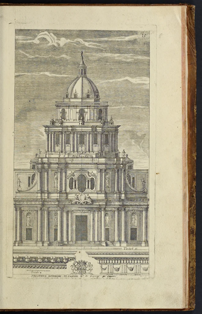 An illustration from Architettura civile : opera postuma, 1737, leaf 424
