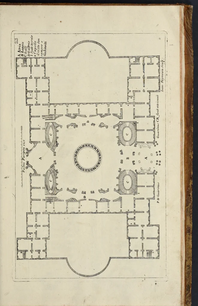 An illustration from Architettura civile : opera postuma, 1737, leaf 450
