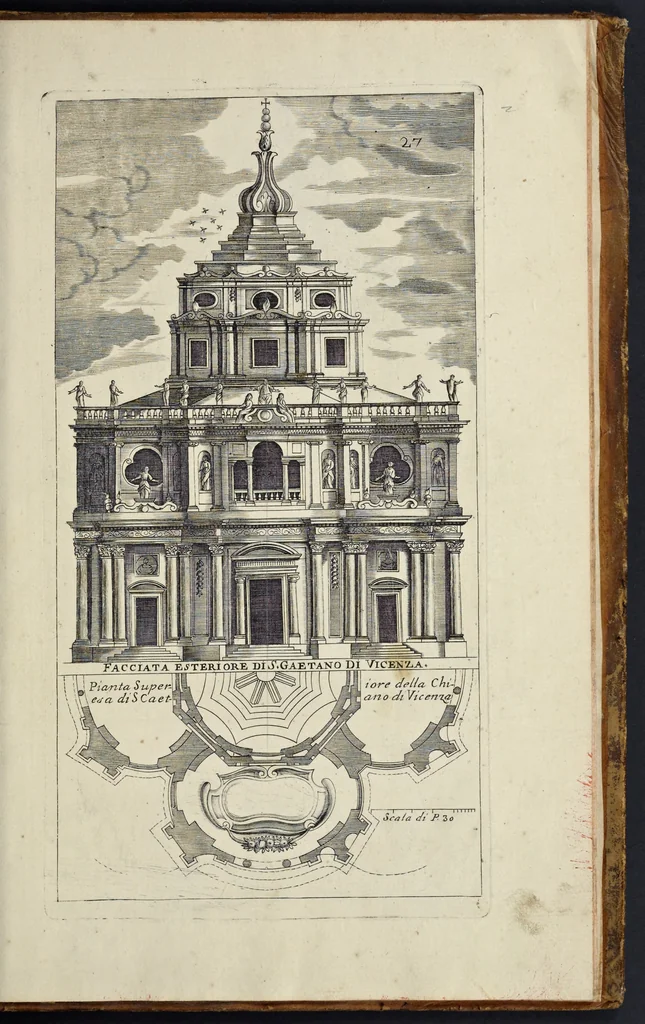 An illustration from Architettura civile : opera postuma, 1737, leaf 458