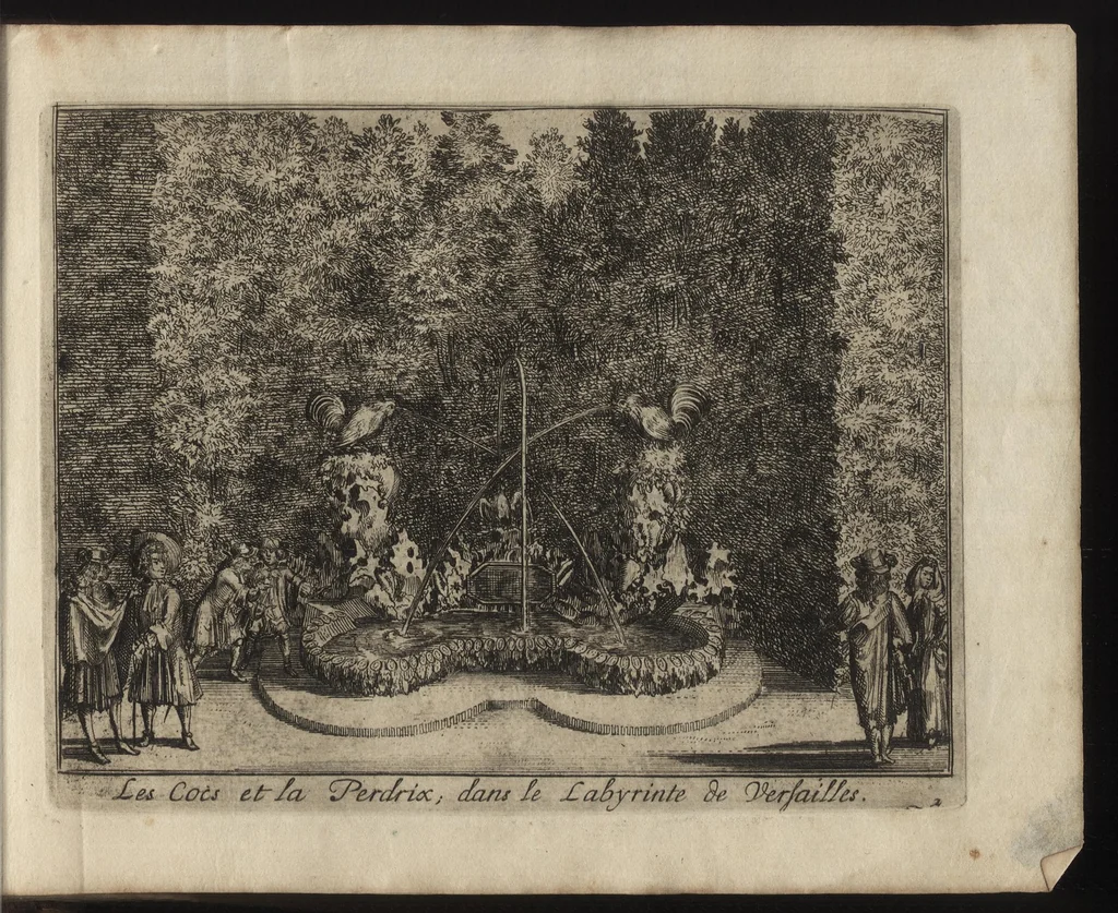 An illustration from Labyrinte de Versailles : suivant la copie à Paris, de l'Imprimerie royale, MDCXCIII, 1693, leaf 16