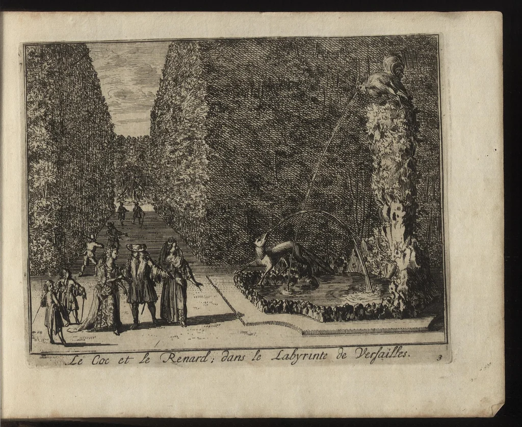 An illustration from Labyrinte de Versailles : suivant la copie à Paris, de l'Imprimerie royale, MDCXCIII, 1693, leaf 18