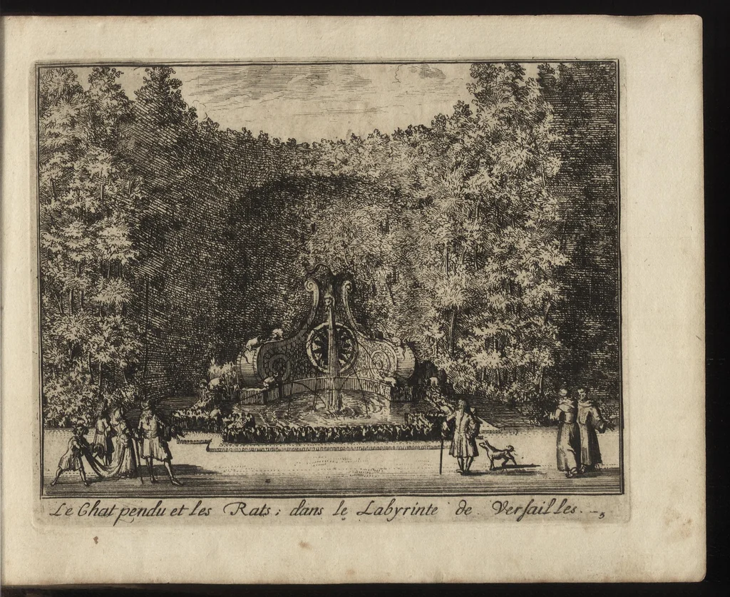 An illustration from Labyrinte de Versailles : suivant la copie à Paris, de l'Imprimerie royale, MDCXCIII, 1693, leaf 22